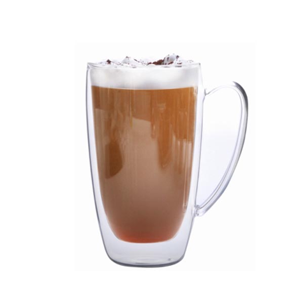 Rondo Double-Walled Glass Mug 14oz 